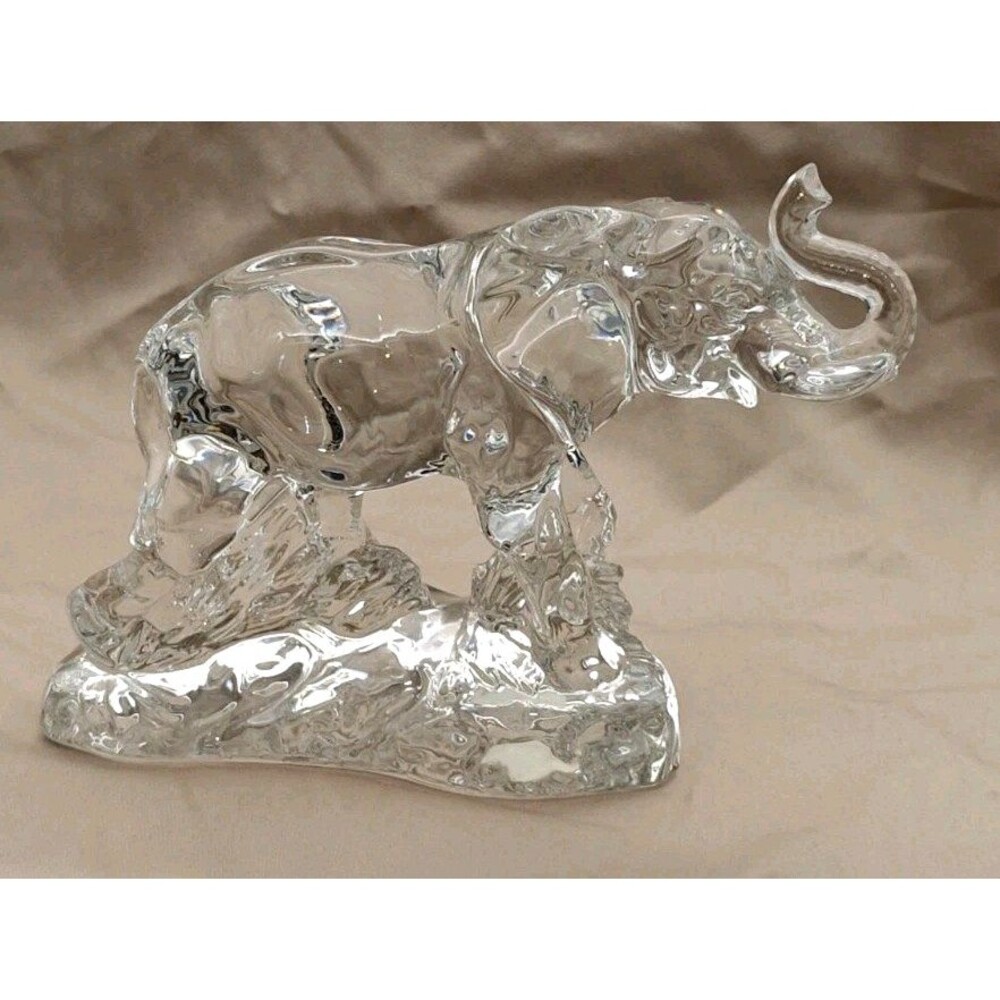 Wonder of the Wild Elephant Figurine Lead Crystal Princess House Germany 5"